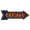 Signmission Chicago 2 Arrow Decal Funny Home Decor 18in Wide D-A-999919 - alternate 1